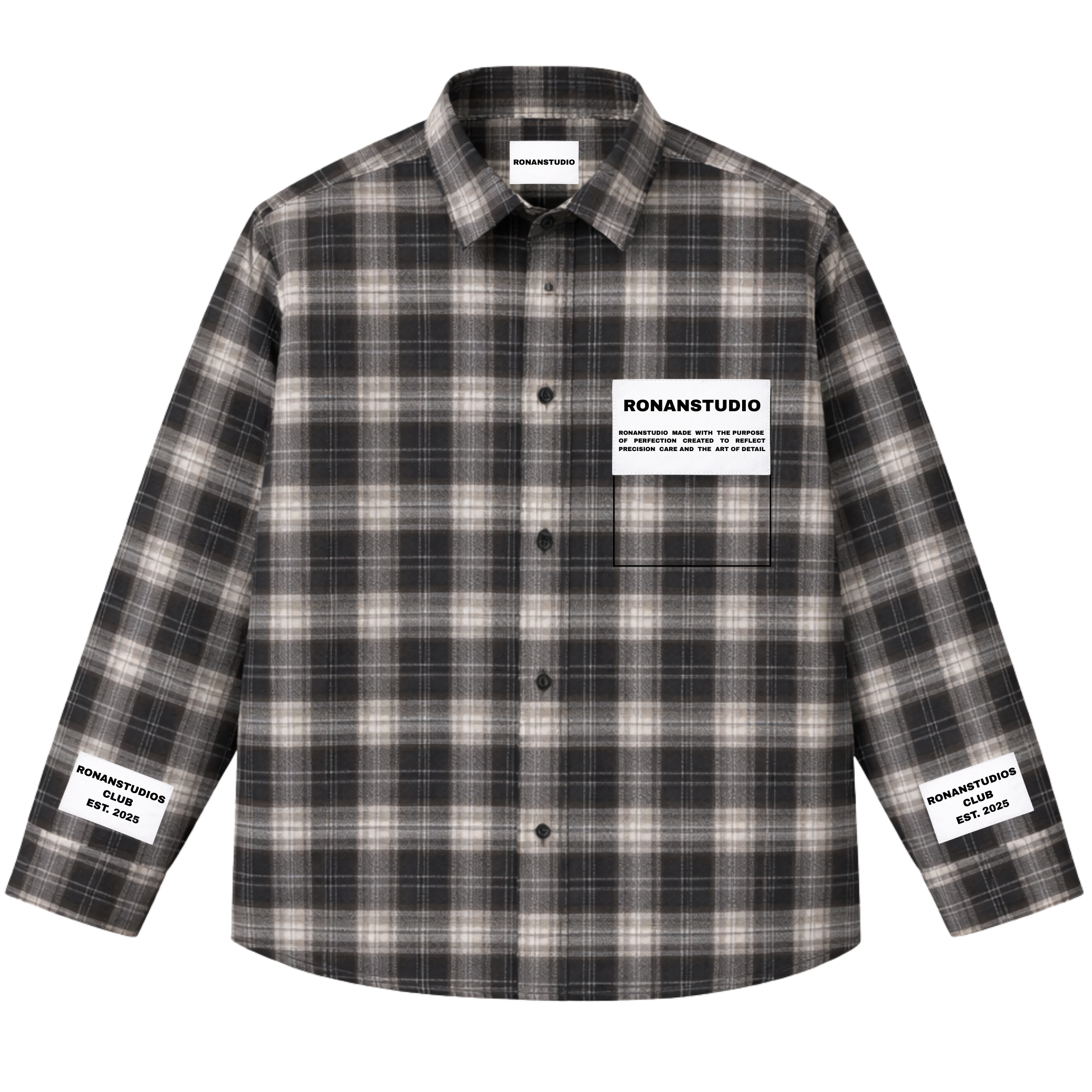 PRE-ORDER LABEL FLANNEL BLACK X GREY