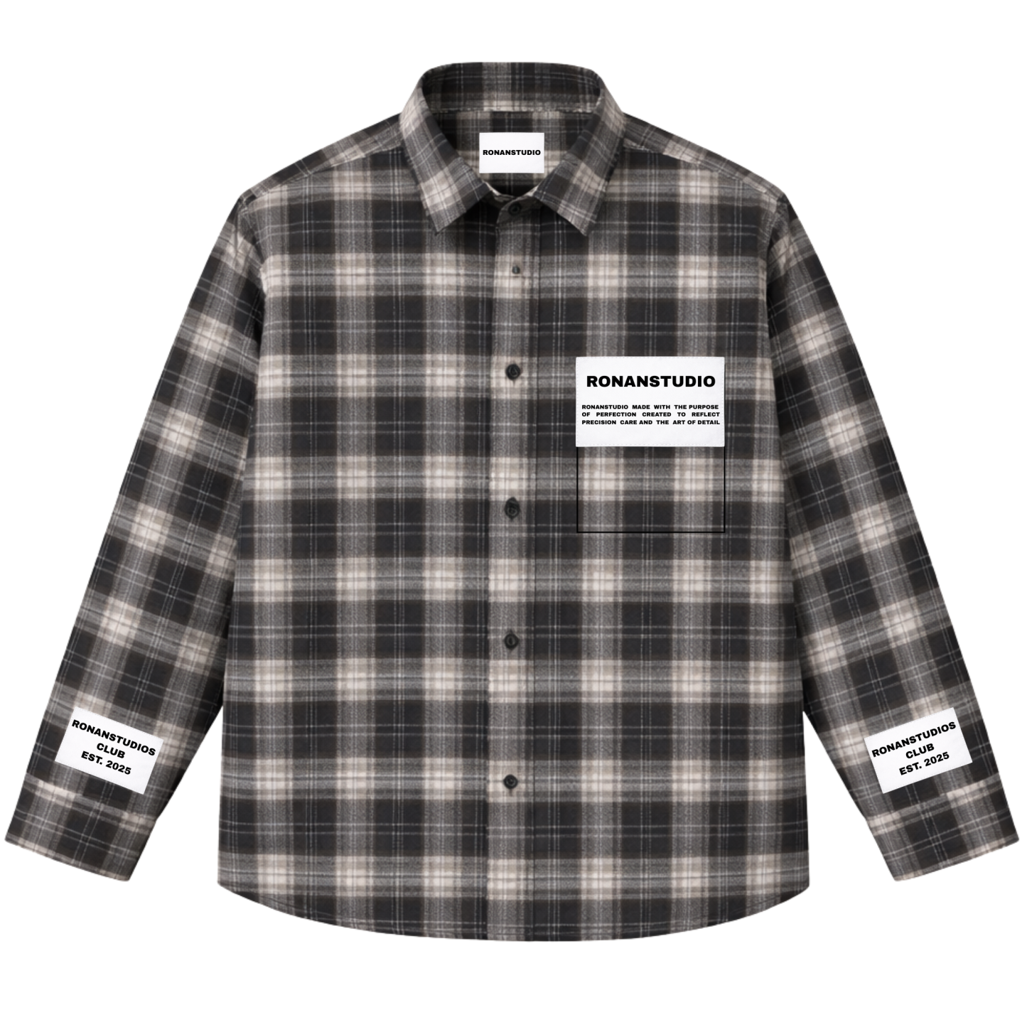 PRE-ORDER LABEL FLANNEL BLACK X GREY