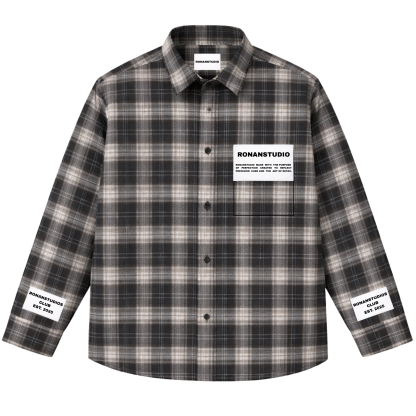 PRE-ORDER LABEL FLANNEL BLACK X GREY
