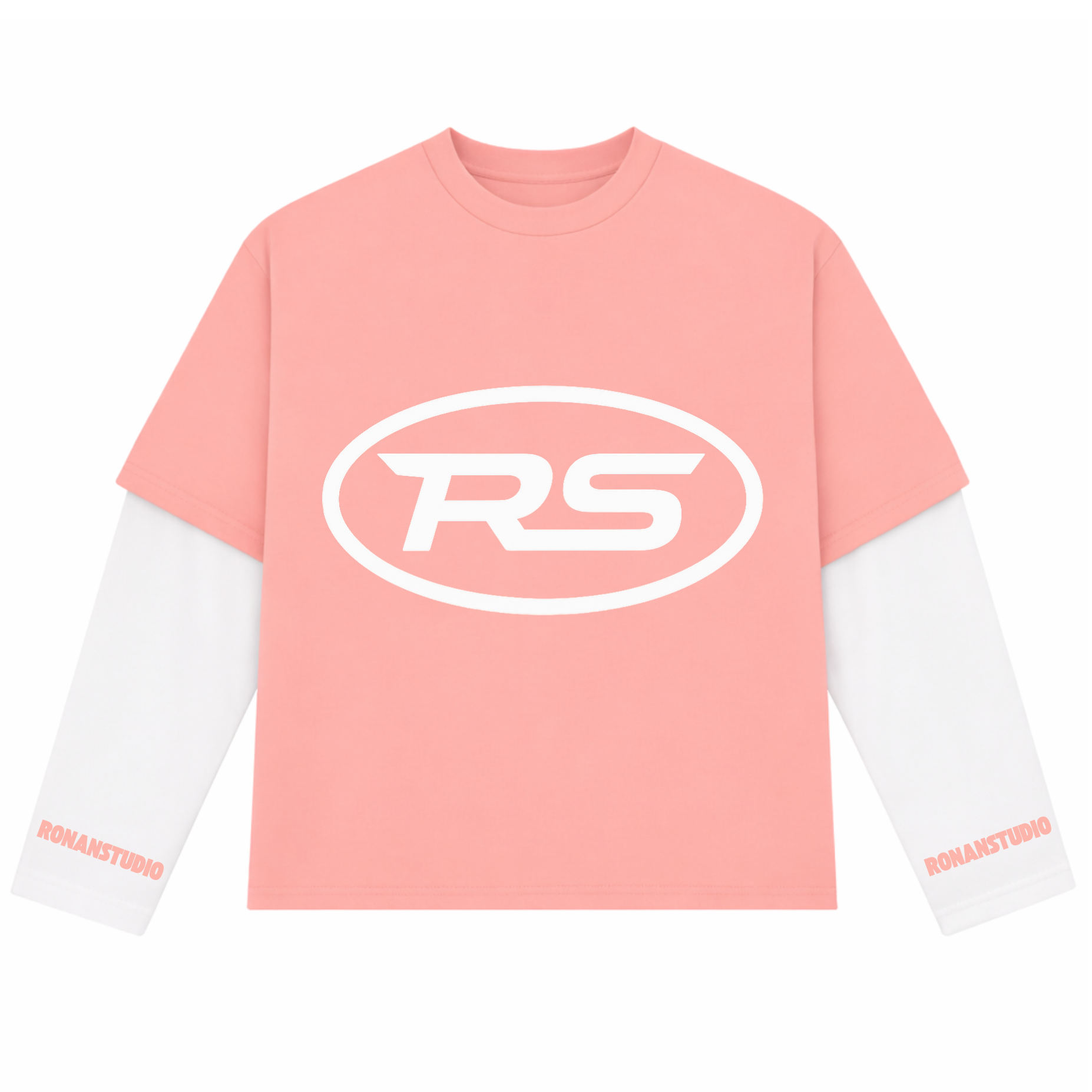 PRE-ORDER RS DOUBLE SLEEVE PINK & WHITE