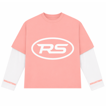 PRE-ORDER RS DOUBLE SLEEVE PINK & WHITE