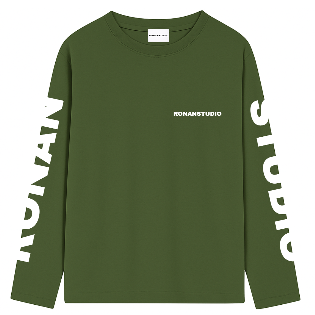 PRE-ORDER STUDIO OLIVE GREEN OVERSIZED LONGSLEEVE