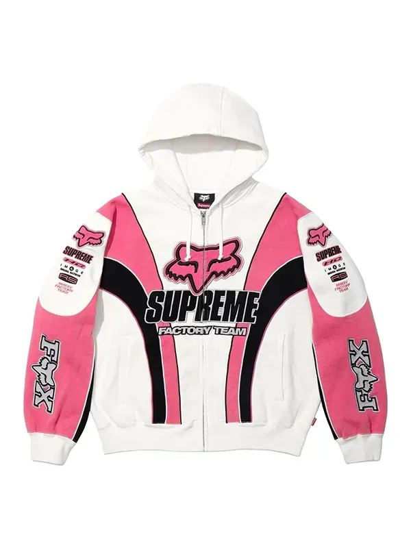 Supreme Fox Racing Zip Up Hoodie