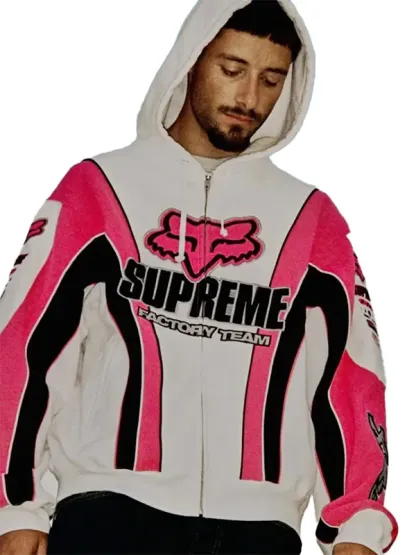 Supreme Fox Racing Zip Up Hoodie