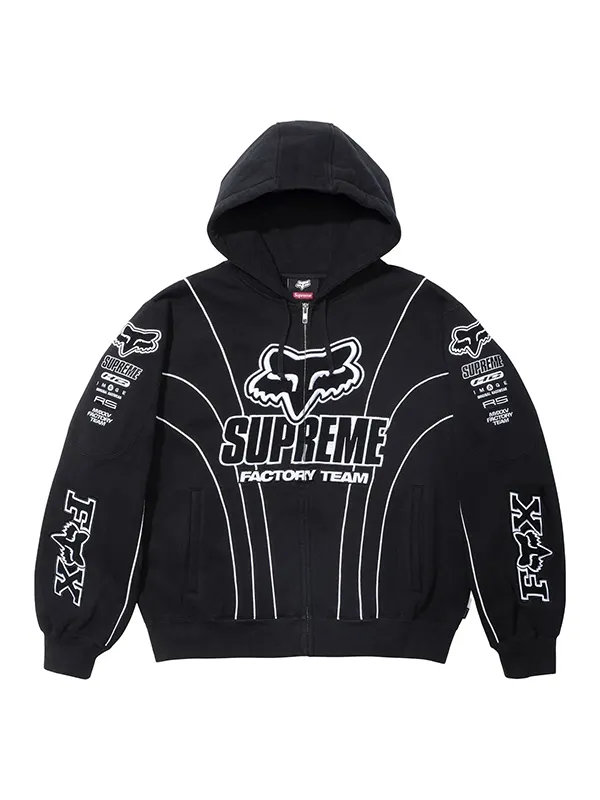 Supreme Fox Racing Zip Up Hoodie