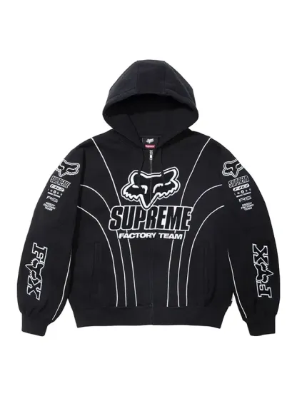 Supreme Fox Racing Zip Up Hoodie