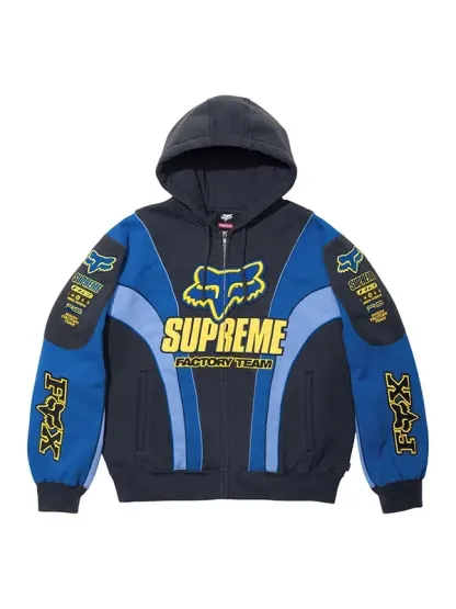 Supreme Fox Racing Zip Up Hoodie