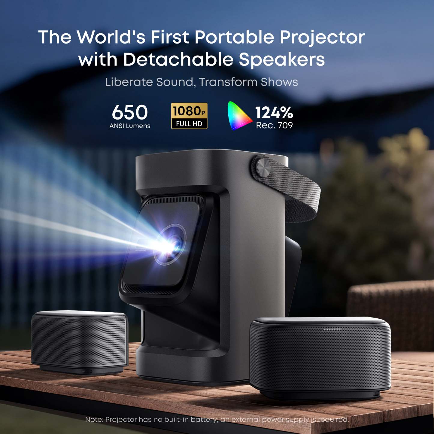 Soundcore Nebula P1 | Portable Projector with Detachable Speakers