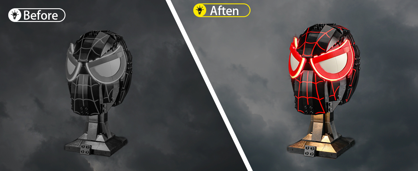 LED Light Kit for Lego 76329 Miles Morales' Mask