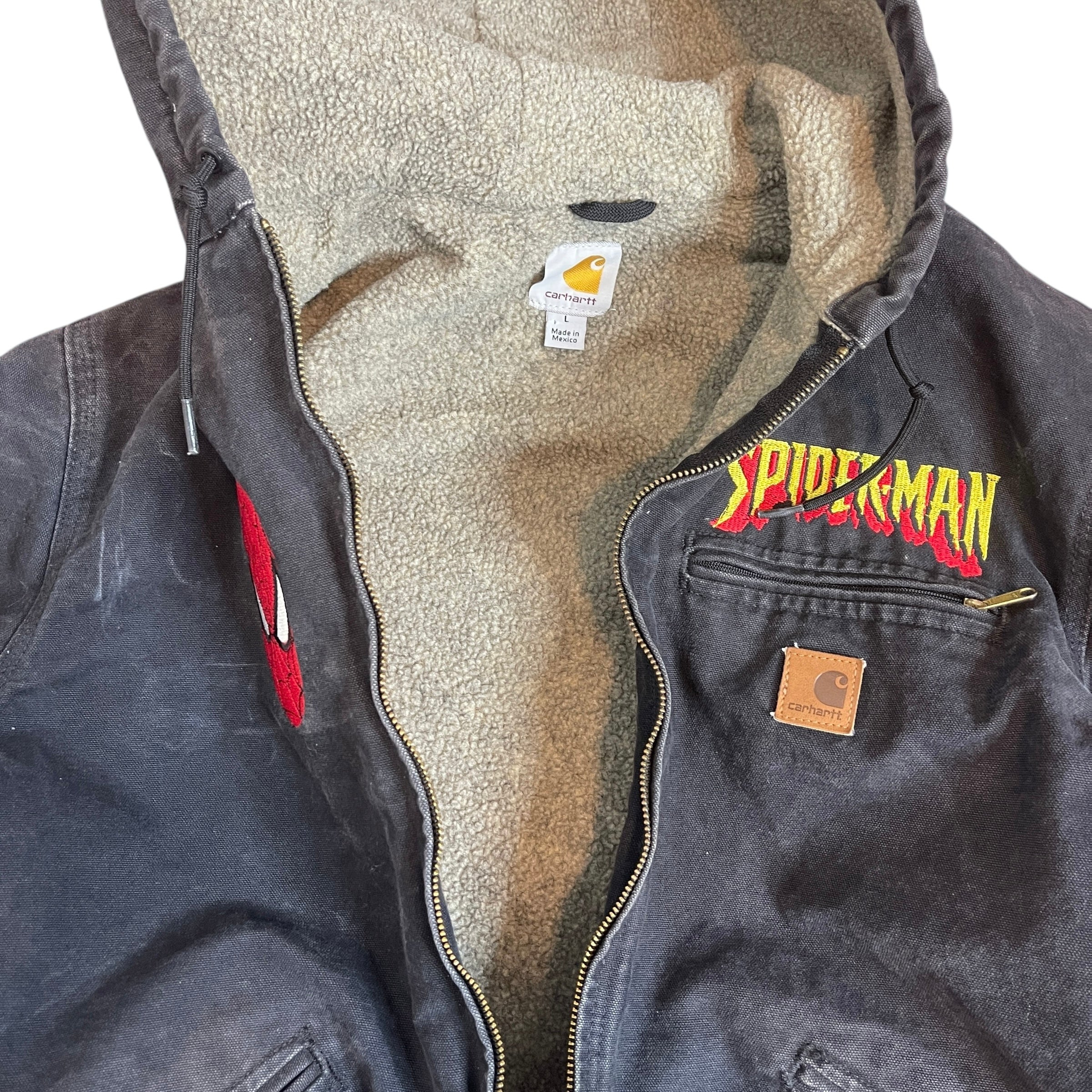 Spider-man carhartt sherpa lined jacket