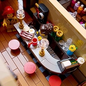 Food and drinks are served in the 1st-floor restaurant.