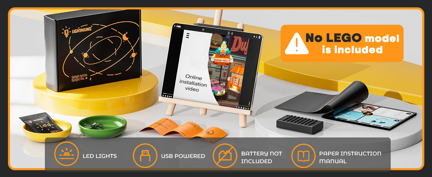 LIGHTAILING Light for Lego 10352 The Simpsons: Krusty-Burger