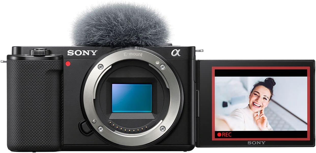 Sony Alpha ZV-E10 - APS-C Interchangeable Lens Mirrorless Vlog Camera Kit - Black, ZVE10KB