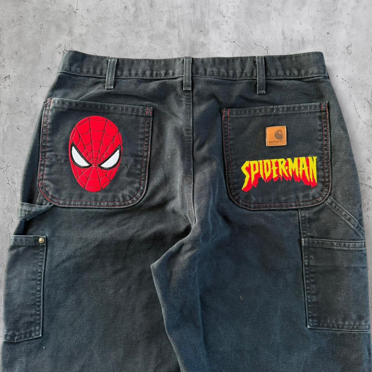 (36) spider-man Carhartt double knee