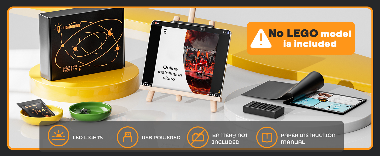 LIGHTAILING Light for Lego 10367 The Lord of The Rings: Balrog Book-Nook