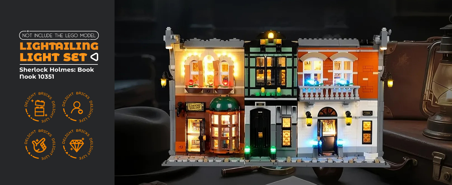 LIGHTAILING Light for Lego 10351 Sherlock-Holmes: Book-Nook
