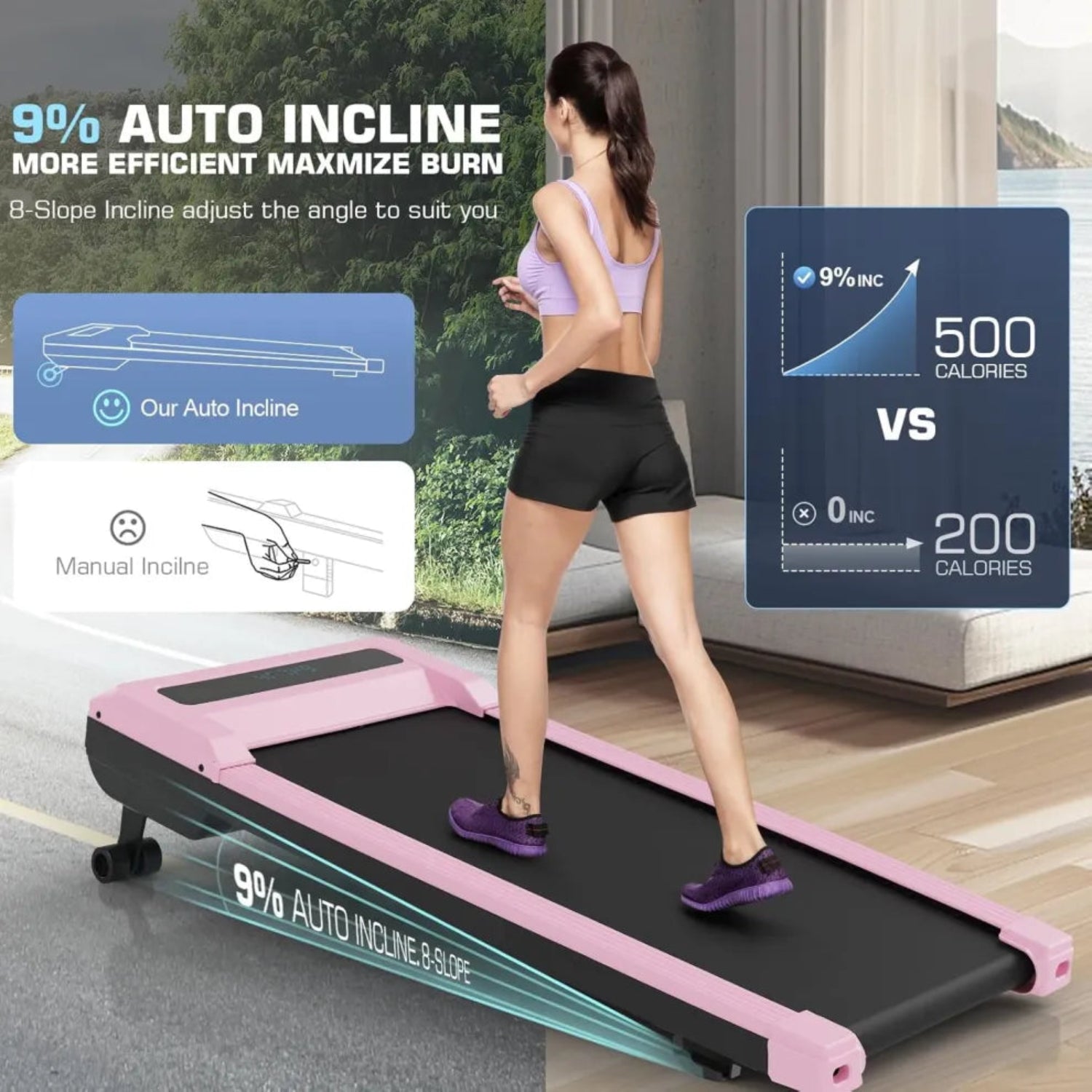 Lumen Foldable Treadmill