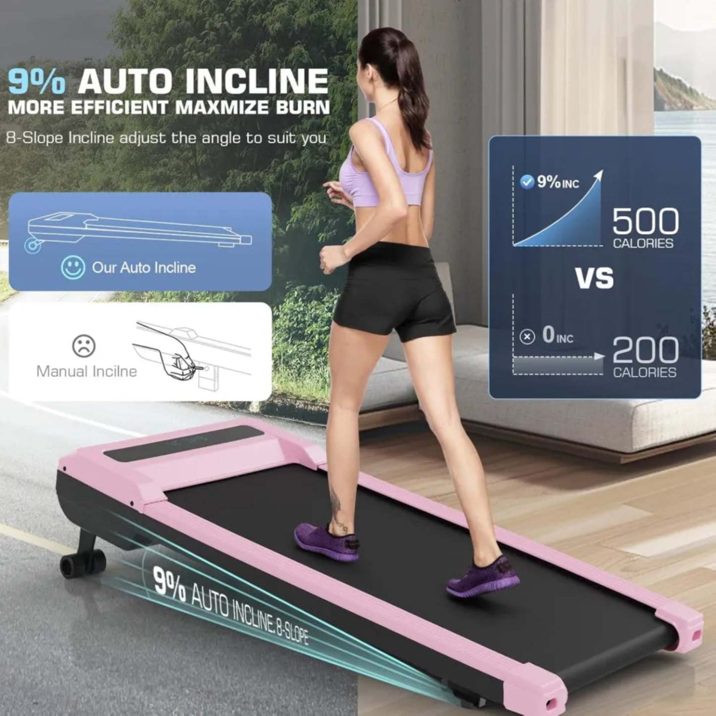 Lumen Foldable Treadmill
