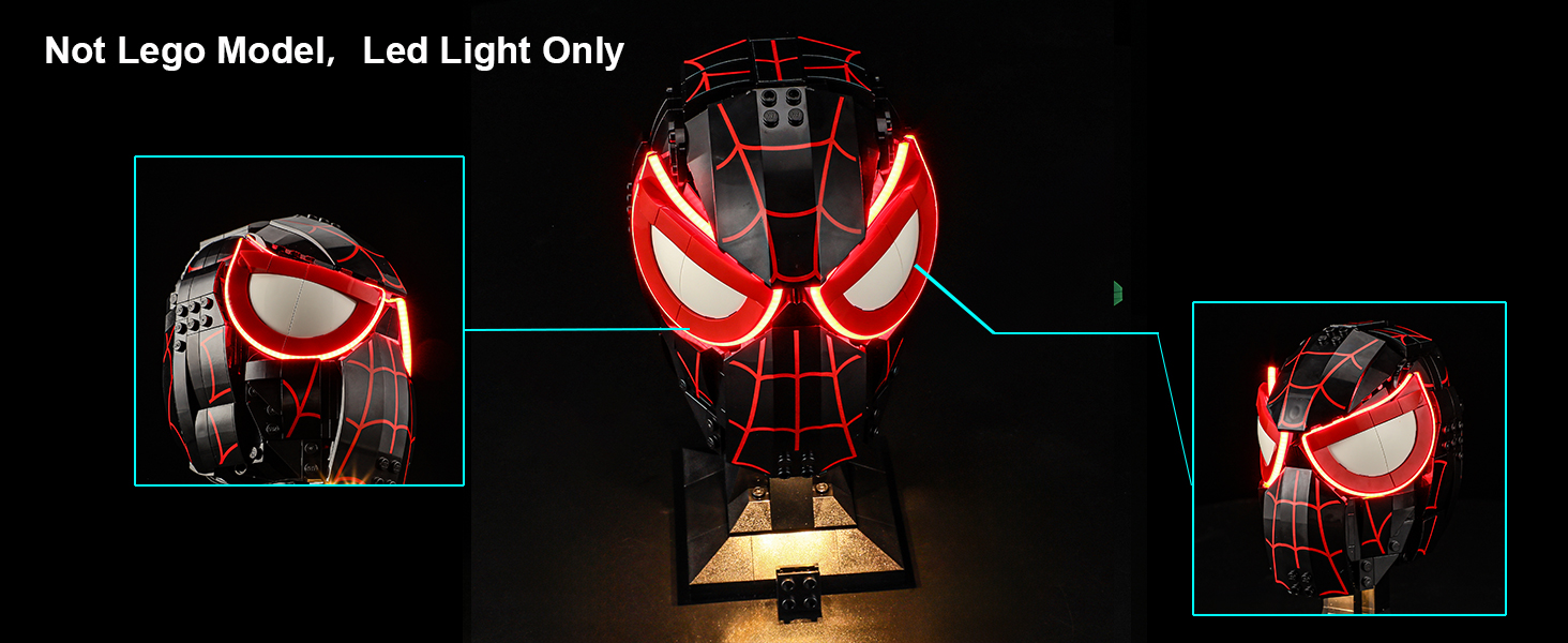LED Light Kit for Lego 76329 Miles Morales' Mask