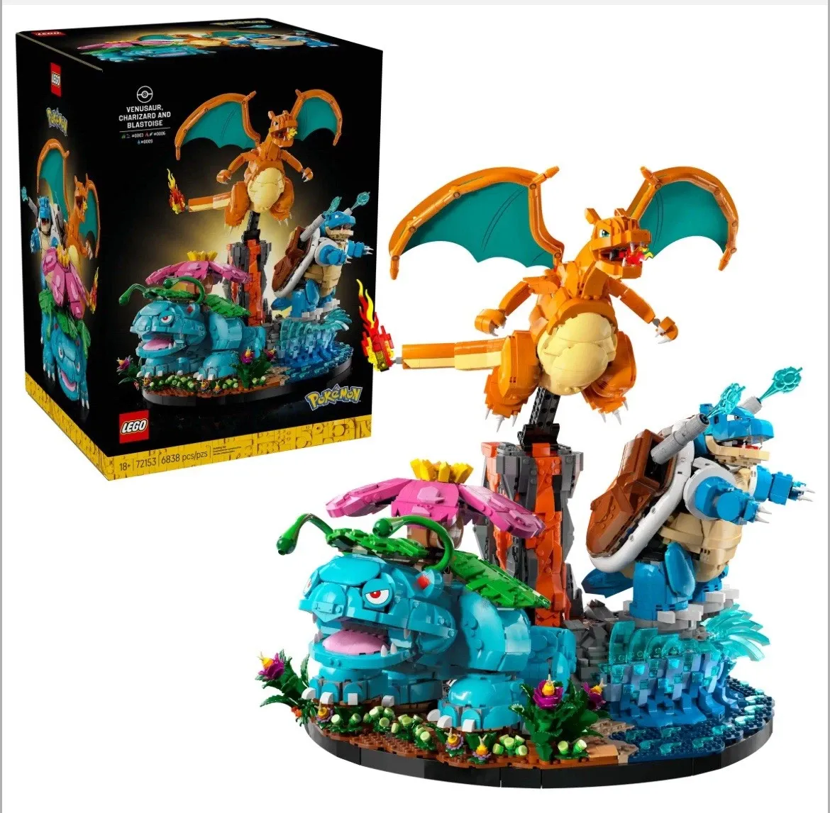 LEGO Pokemon Charizard Blastoise Venusaur Set PREORDER SHIPS 2/27