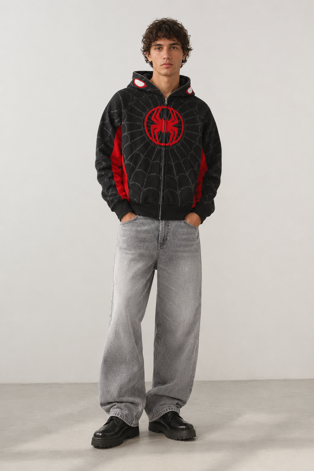 Classic Spider Print Hoodie
