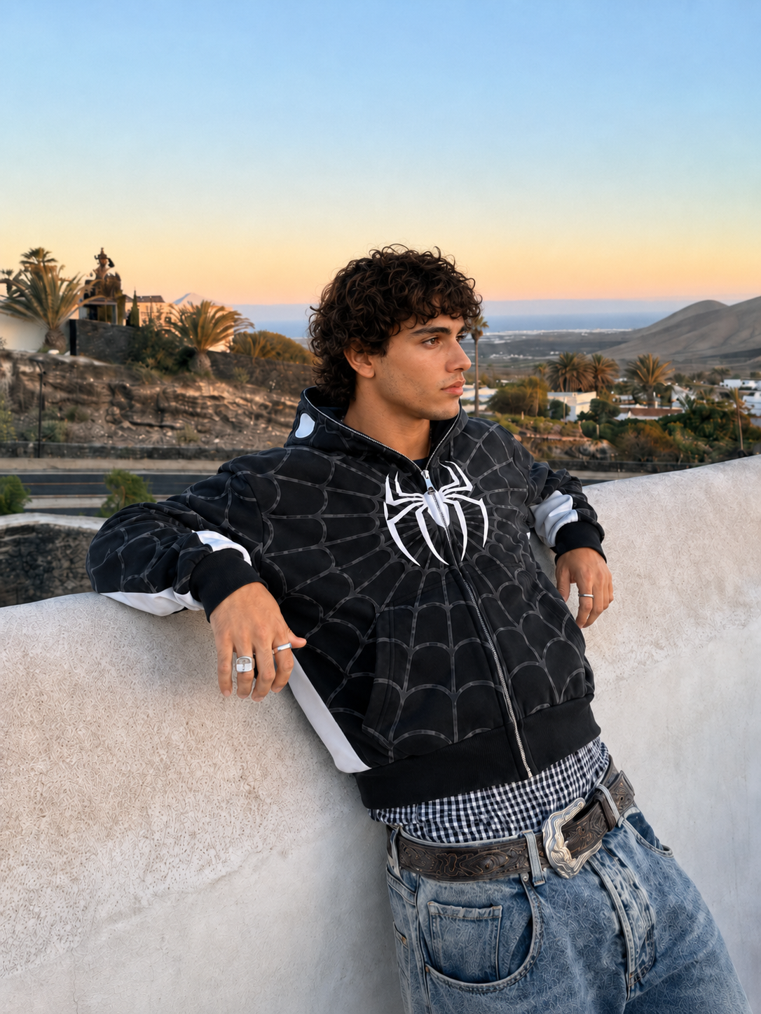 Classic Spider Print Hoodie