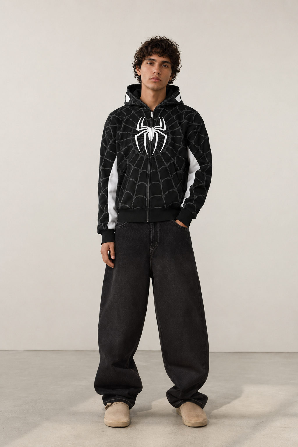 Classic Spider Print Hoodie