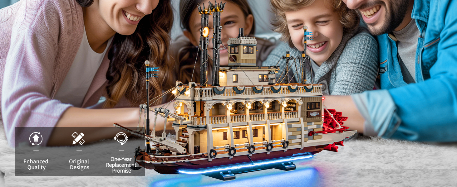 BRIKSMAX 2.0 Innovative Light Kits for Lego 21356 River Steamboat
