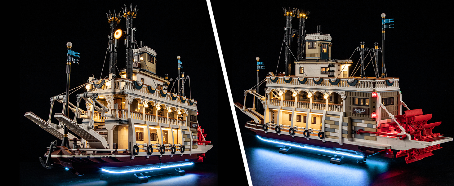 BRIKSMAX 2.0 Innovative Light Kits for Lego 21356 River Steamboat