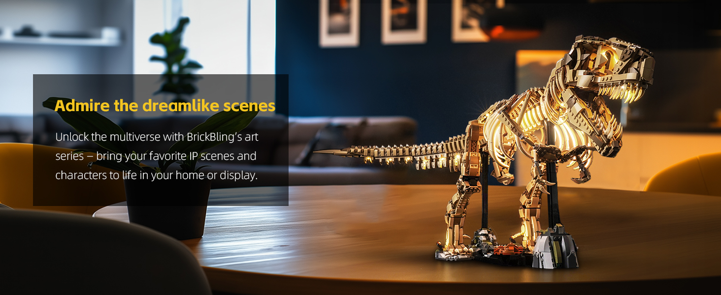 Lego Tyrannosaurus rex Fossils light