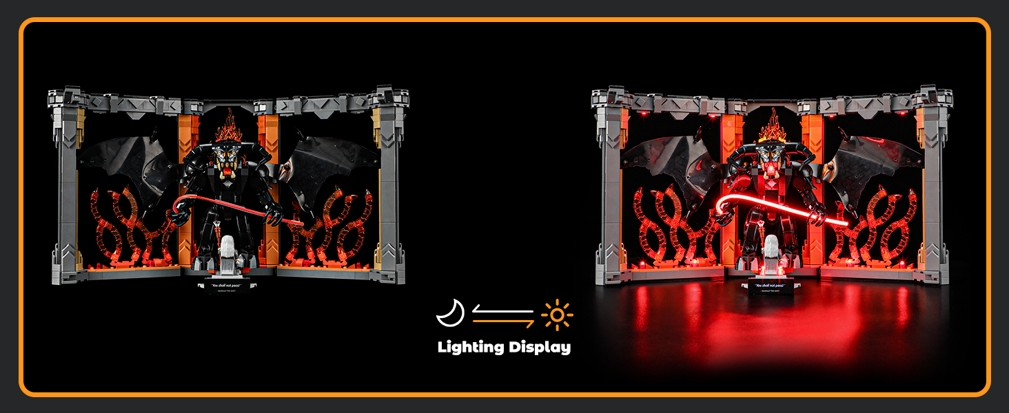 LIGHTAILING Light for Lego 10367 The Lord of The Rings: Balrog Book-Nook