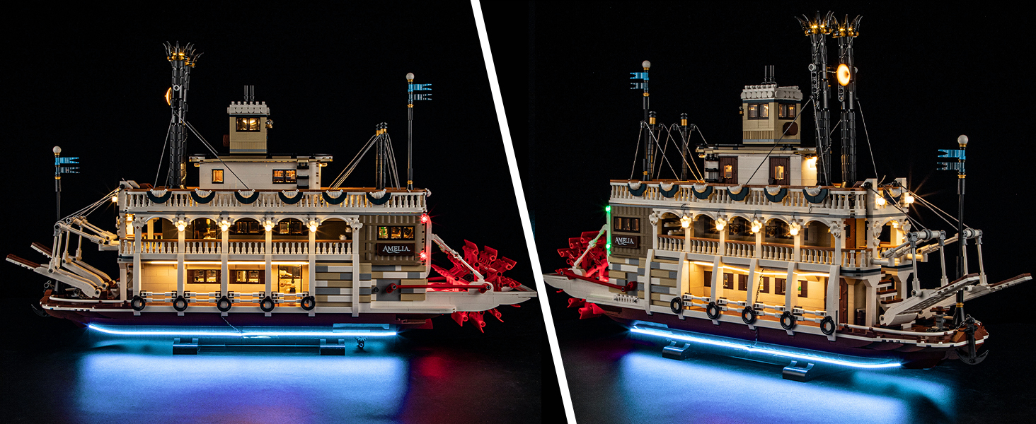 BRIKSMAX 2.0 Innovative Light Kits for Lego 21356 River Steamboat