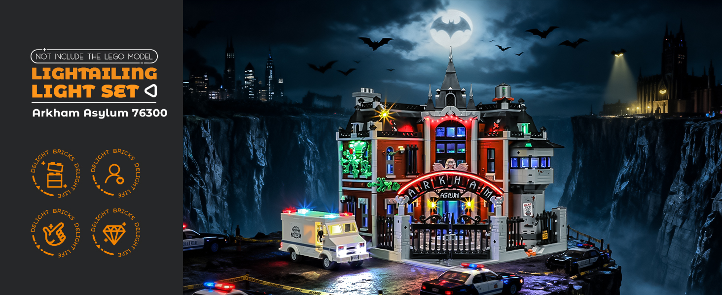 LIGHTAILING Light for Lego-76300 Arkham Asylum