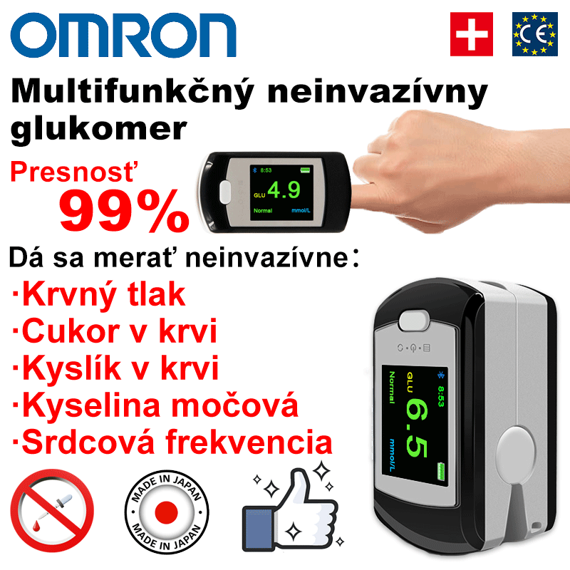 2025 NOVINKA 🔥 OMRON Bezbolestný glukomer + Pulzný oxymeter 🩸 Presné meranie bez ihiel