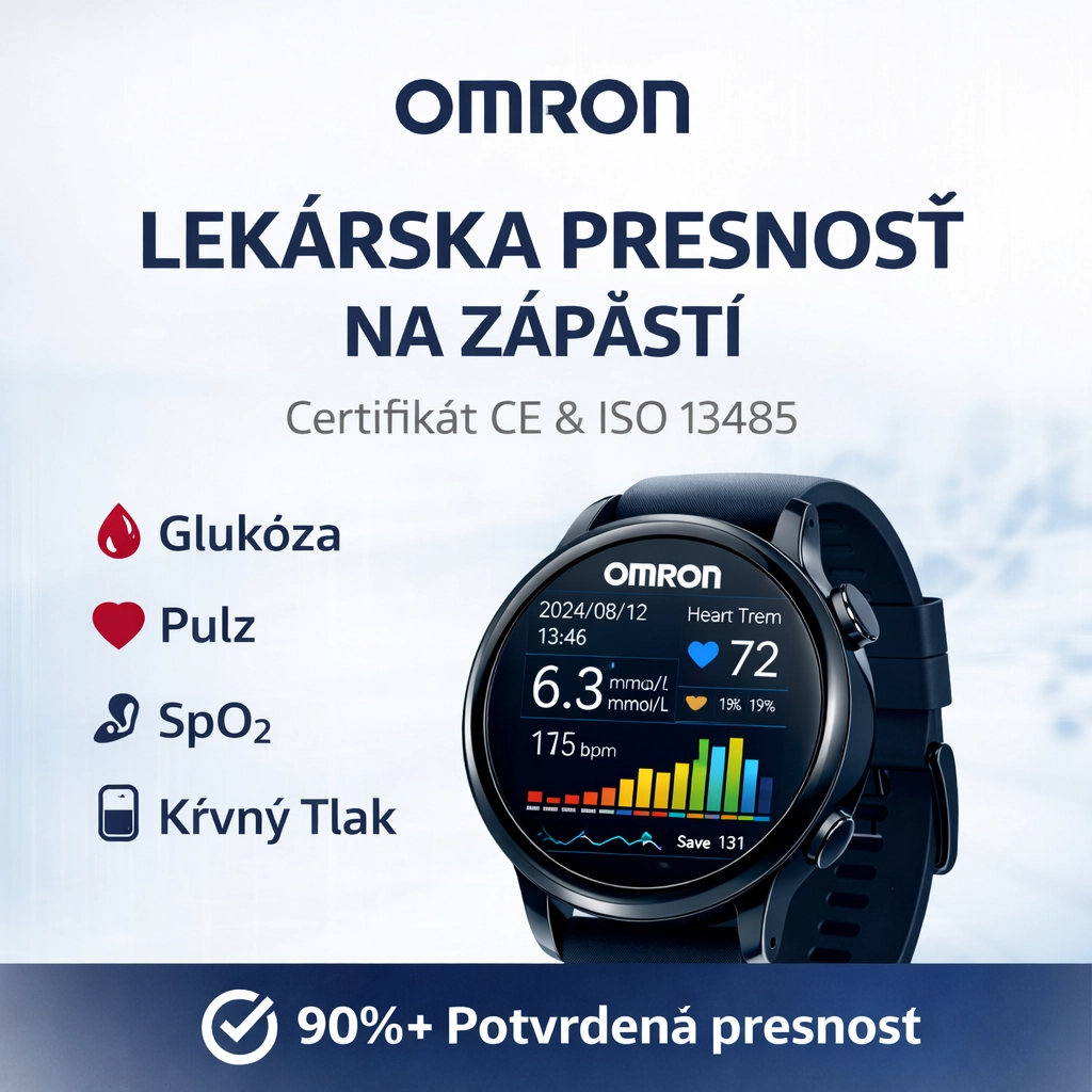 OMRON Smart GlucoWatch Pro – Bezbolestný Monitor Zdravia 4 v 1