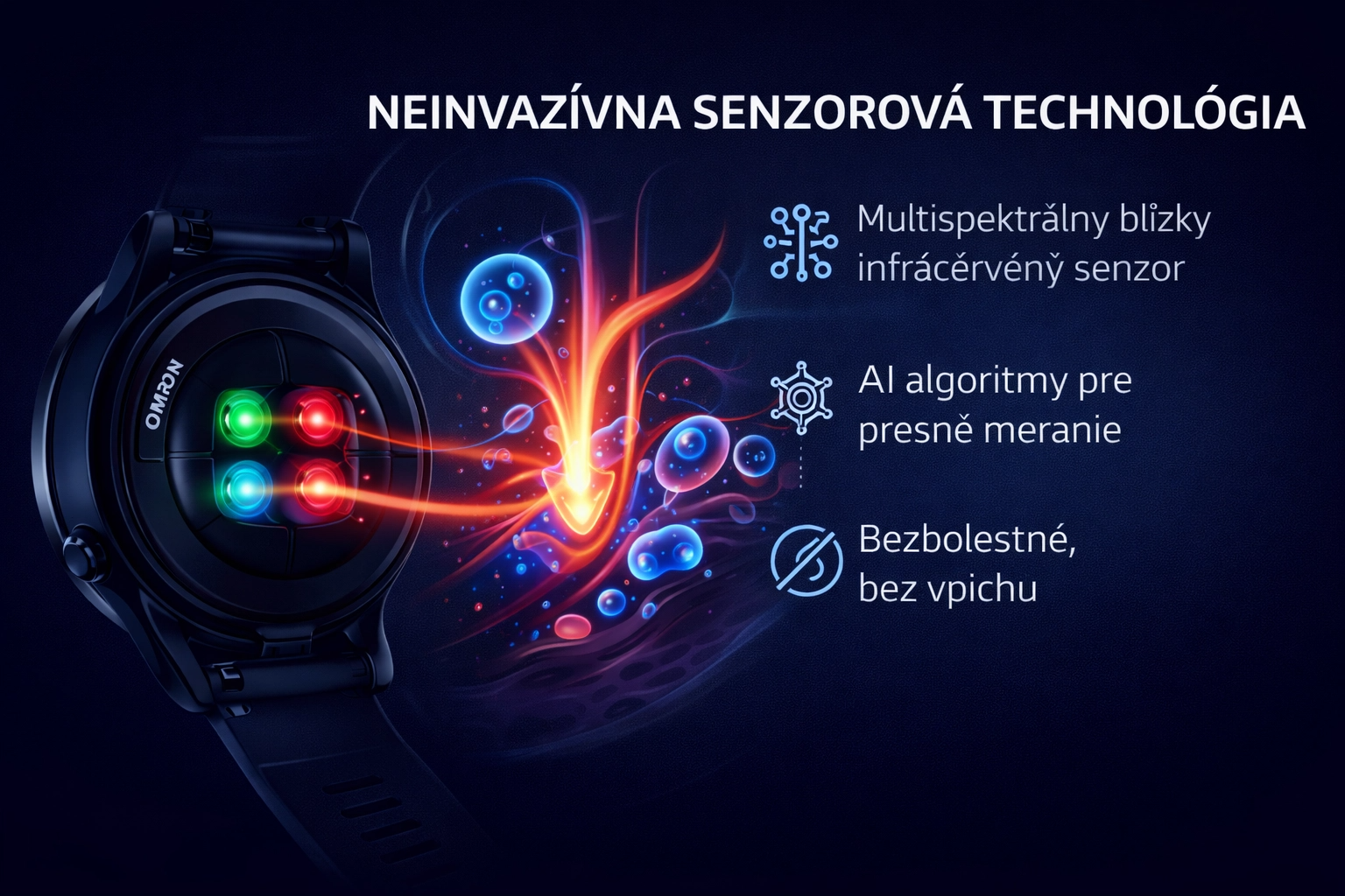 OMRON Smart GlucoWatch Pro – Bezbolestný Monitor Zdravia 4 v 1