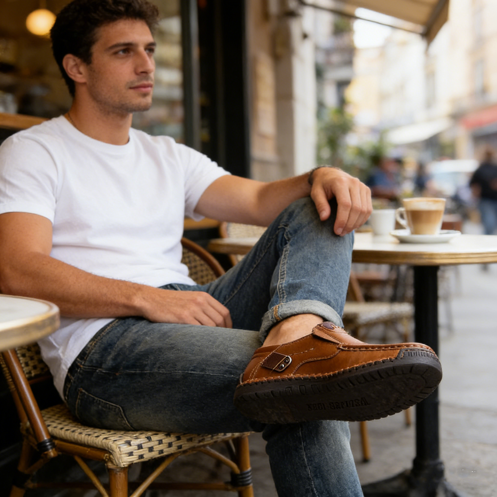 【🎁Offerta a tempo limitato】Realizzato in pelle di vitello australiana🐂Supporto dell'arco plantare - allevia il dolore al piede✅Impermeabile - antiscivolo - rende la camminata confortevole✅