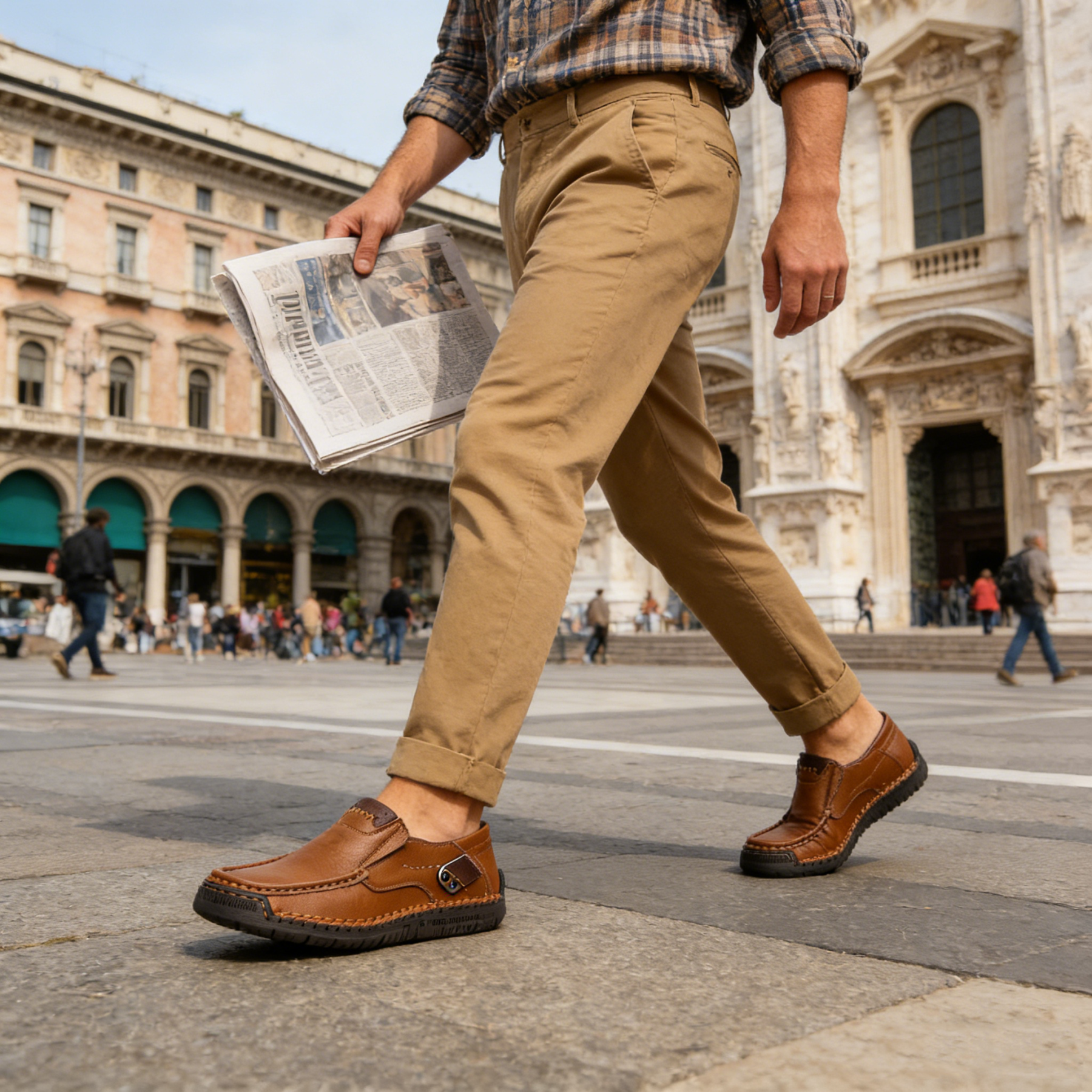 【🎁Offerta a tempo limitato】Realizzato in pelle di vitello australiana🐂Supporto dell'arco plantare - allevia il dolore al piede✅Impermeabile - antiscivolo - rende la camminata confortevole✅