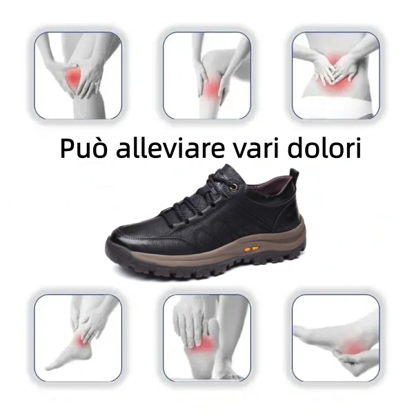 【🎁Offerta a tempo limitato】Realizzato in pelle di vitello australiana🐂Supporto dell'arco plantare - allevia il dolore al piede✅Impermeabile - antiscivolo - rende la camminata confortevole✅