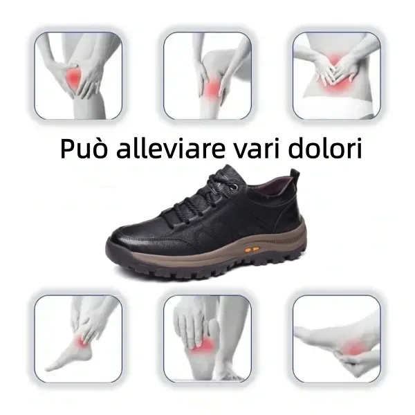 【🎁Offerta a tempo limitato】Realizzato in pelle di vitello australiana🐂Supporto dell'arco plantare - allevia il dolore al piede✅Impermeabile - antiscivolo - rende la camminata confortevole✅