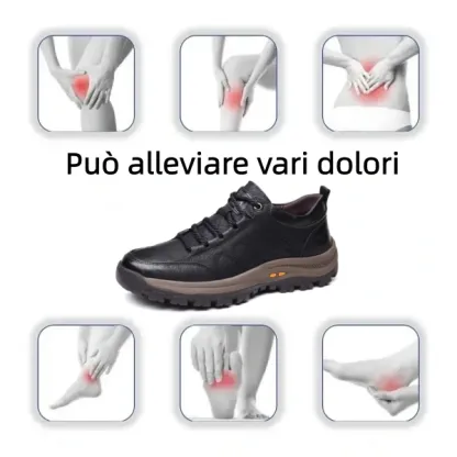 【🎁Offerta a tempo limitato】Realizzato in pelle di vitello australiana🐂Supporto dell'arco plantare - allevia il dolore al piede✅Impermeabile - antiscivolo - rende la camminata confortevole✅