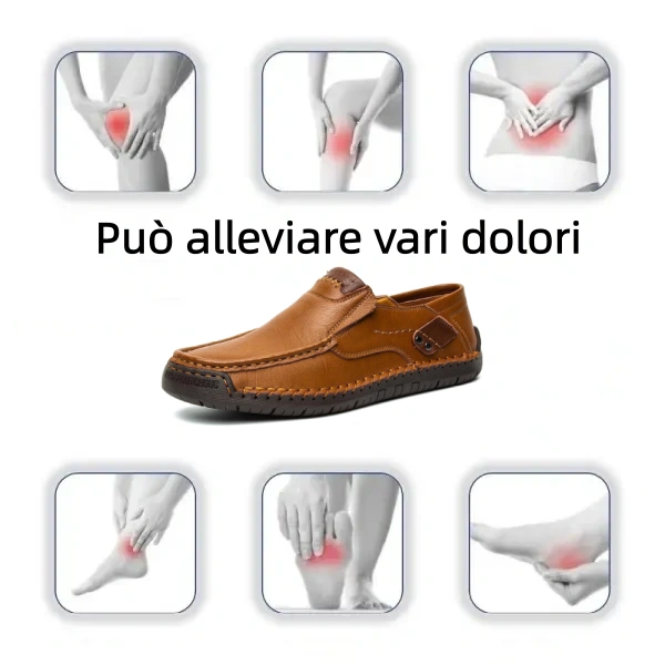 【🎁Offerta a tempo limitato】Realizzato in pelle di vitello australiana🐂Supporto dell'arco plantare - allevia il dolore al piede✅Impermeabile - antiscivolo - rende la camminata confortevole✅