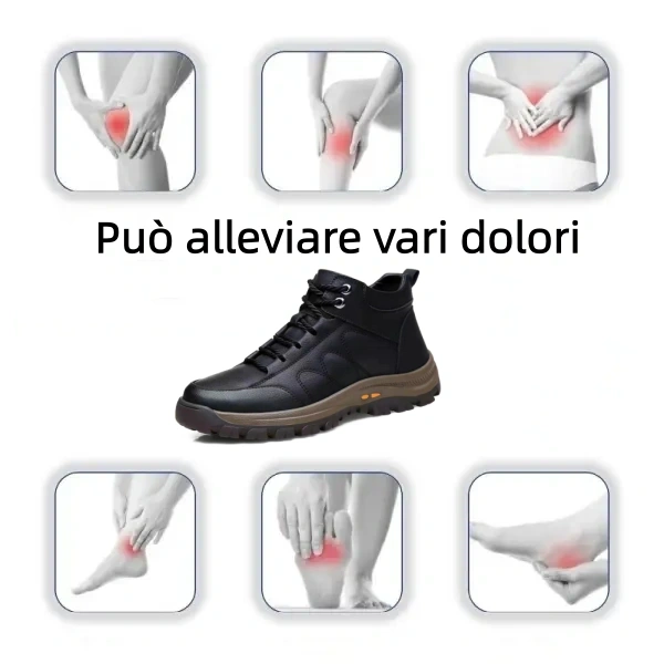 🎁Realizzato in pelle di vitello australiana🐂Supporto dell'arco plantare: allevia il dolore al piede✅Impermeabile e antiscivolo: comodo da indossare✅Adatto a tutte le condizioni atmosferiche