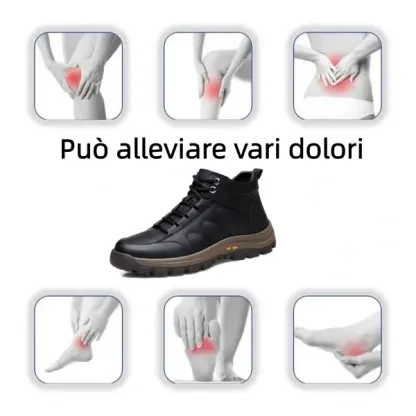 🎁Realizzato in pelle di vitello australiana🐂Supporto dell'arco plantare: allevia il dolore al piede✅Impermeabile e antiscivolo: comodo da indossare✅Adatto a tutte le condizioni atmosferiche