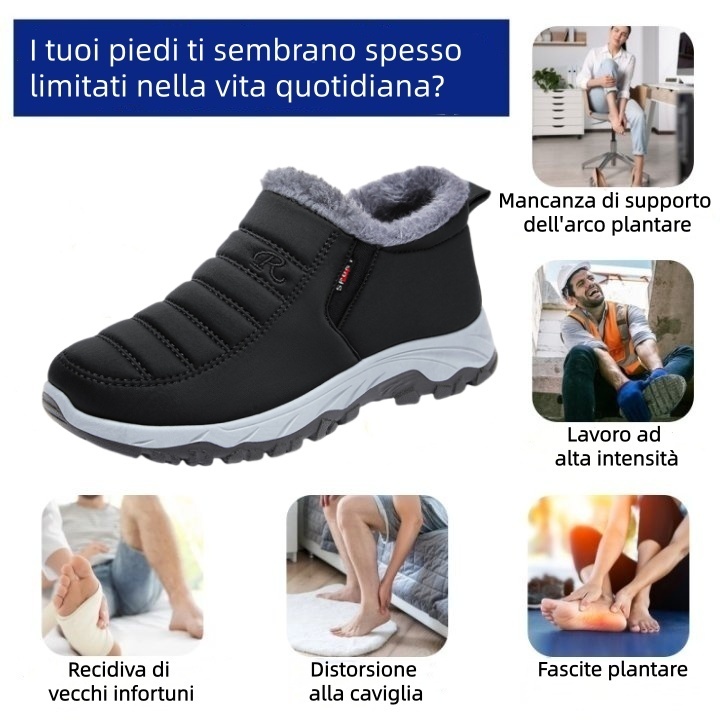 Linokyr® - Scarpa ortopedica invernale ergonomica per dolori a piedi, ginocchia e schiena - Unisex