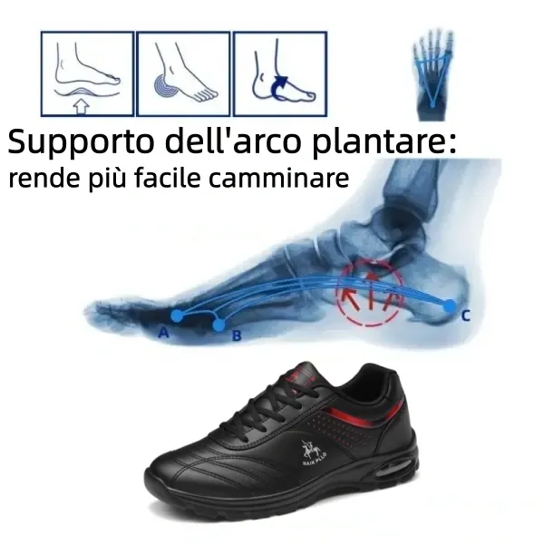 【🎁Offerta a tempo limitato】Scarpe da passeggio dal design ergonomico👞Cucite a mano - Impermeabili e antiscivolo✅Supporto dell'arco plantare per una camminata confortevole✅