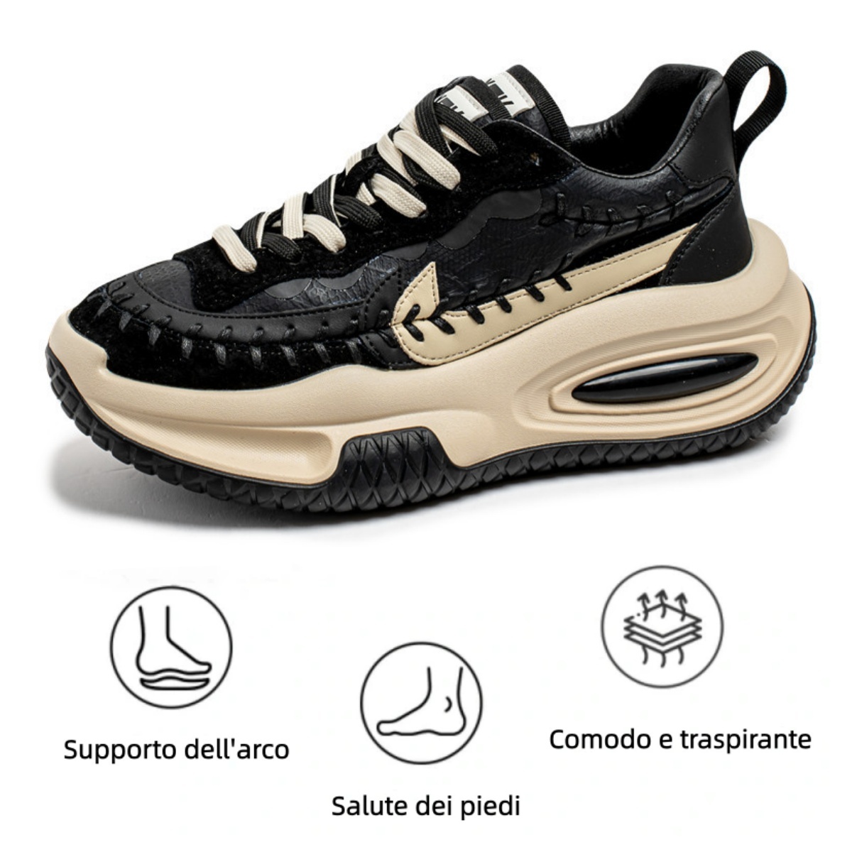 【🎁Offerta a tempo limitato】Scarpe casual ergonomiche 👞 Supporto dell'arco plantare - Allevia facilmente il dolore ai piedi - Camminata confortevole✅