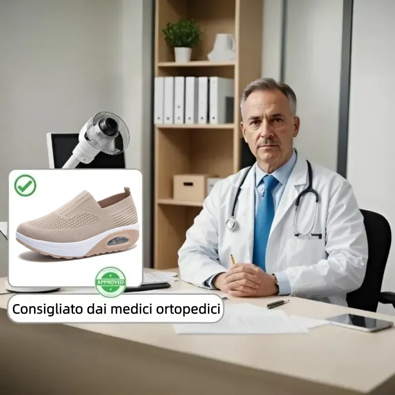 【🎁Offerta a tempo limitato】Scarpe ortopediche da donna - Morbide e comode👞 Alleviano il dolore articolare✅ Tallone ammortizzato per una camminata confortevole✅ Antiscivolo✅