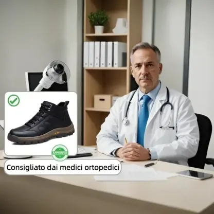 🎁Realizzato in pelle di vitello australiana🐂Supporto dell'arco plantare: allevia il dolore al piede✅Impermeabile e antiscivolo: comodo da indossare✅Adatto a tutte le condizioni atmosferiche