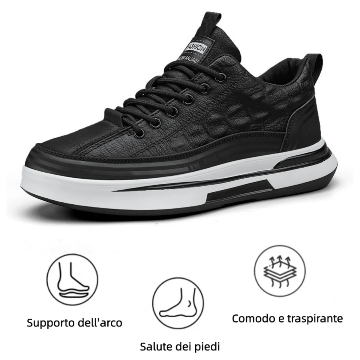 【🎁Offerta a tempo limitato】Scarpe ortopediche da uomo👞 Realizzate in pelle di vitello🐂 Impermeabili e antiscivolo✅ Supporto dell'arco plantare - camminata confortevole✅